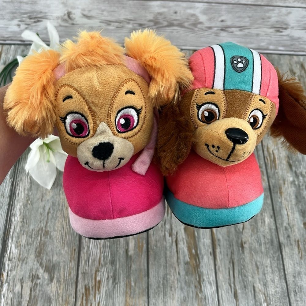 Baby Toddler Girl Paw Patrol Comfy Cozy Slippers Size 7/8